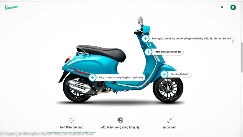 Vespa Sprint 2024 mới, Nhiều Ưu Đãi, Hỗ Trợ Trả Góp 0%, BH 3 năm – FMG Mobility