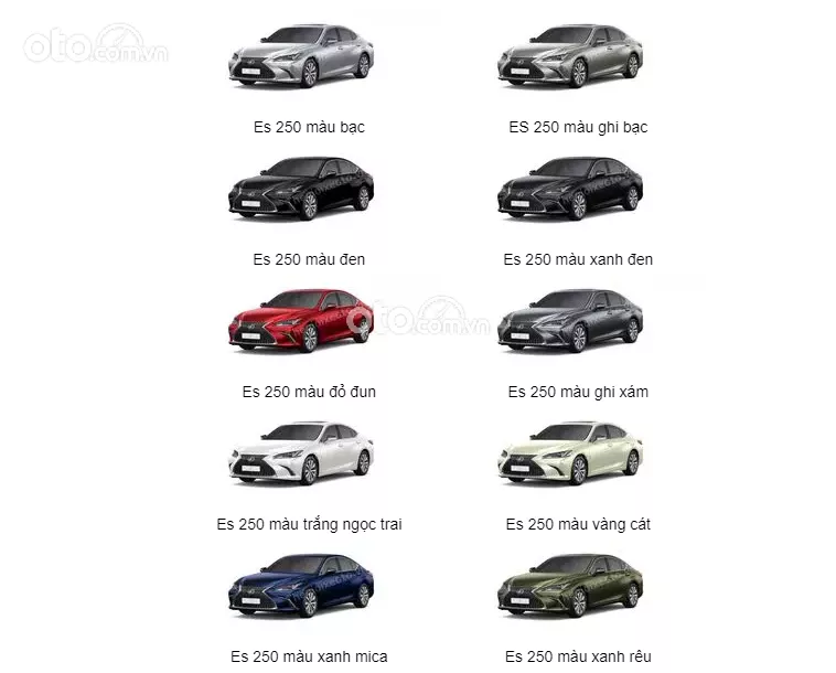 Giá xe Lexus ES 250 kèm tin khuyến mại tháng 7/2024