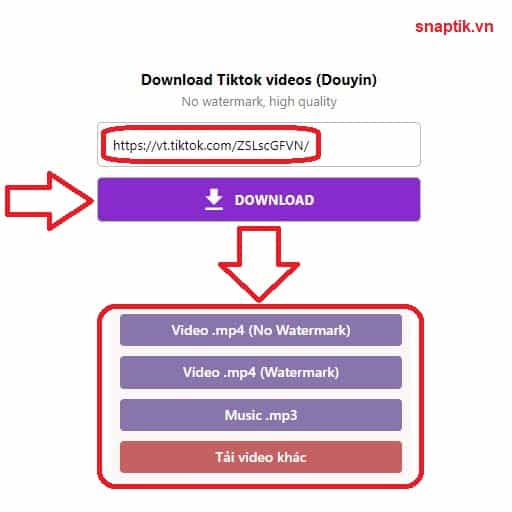 Snaptik App - Tải Video Tiktok Không Logo