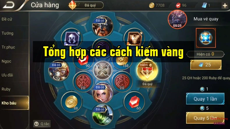 Liên Quân Mobile: Làm thế nào để kiếm Vàng và Ruby miễn phí một cách nhanh nhất?