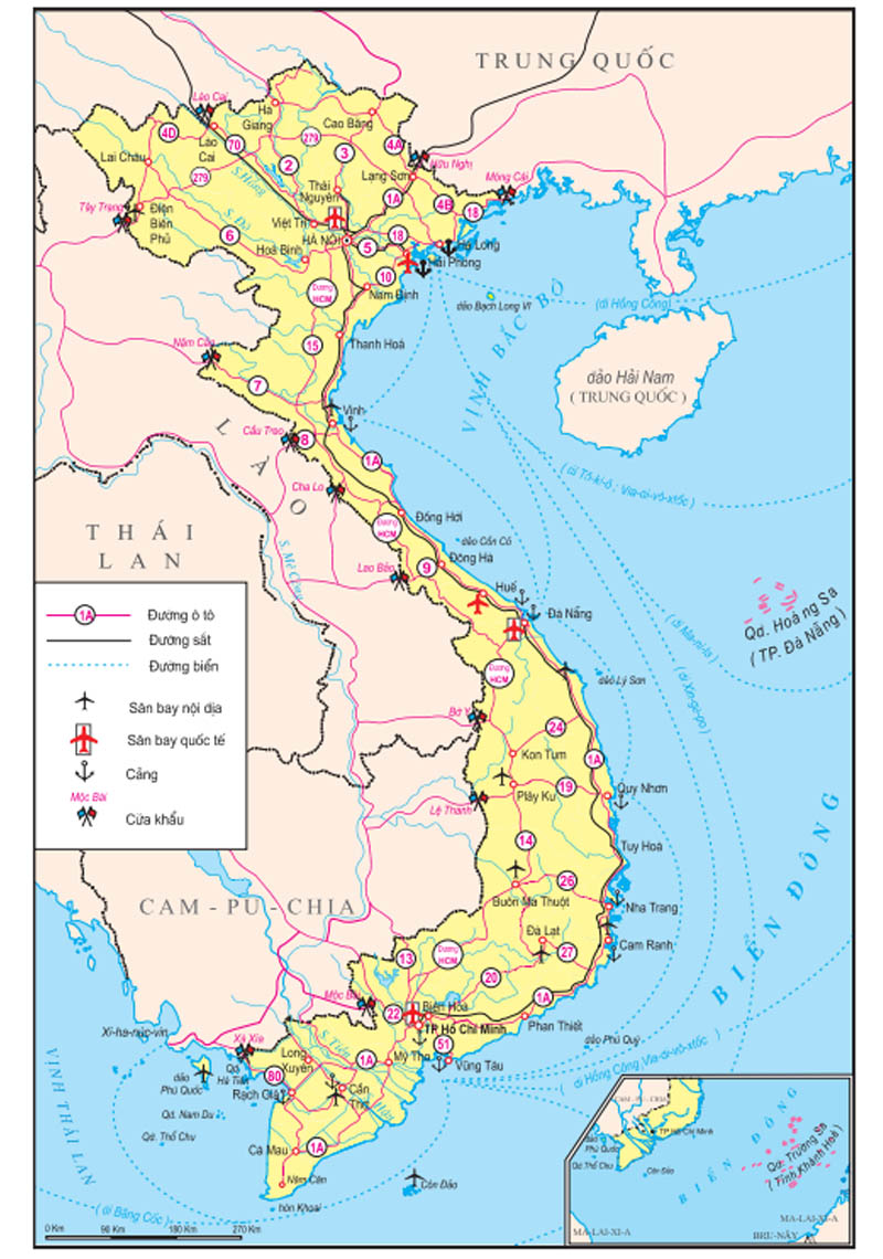 Bản đồ Việt Nam và bản đồ hành chính 63 tỉnh thành mới nhất