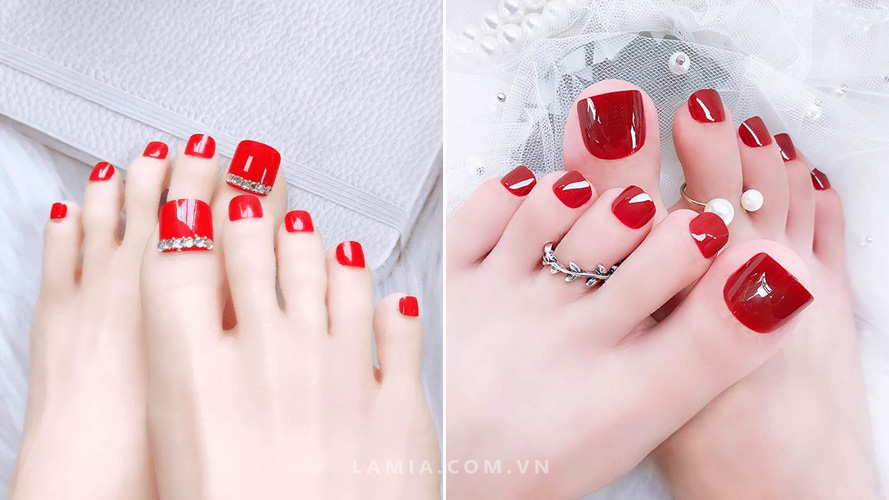 1001+ mẫu móng chân đẹp, nail chân xinh, sáng da hot 2024