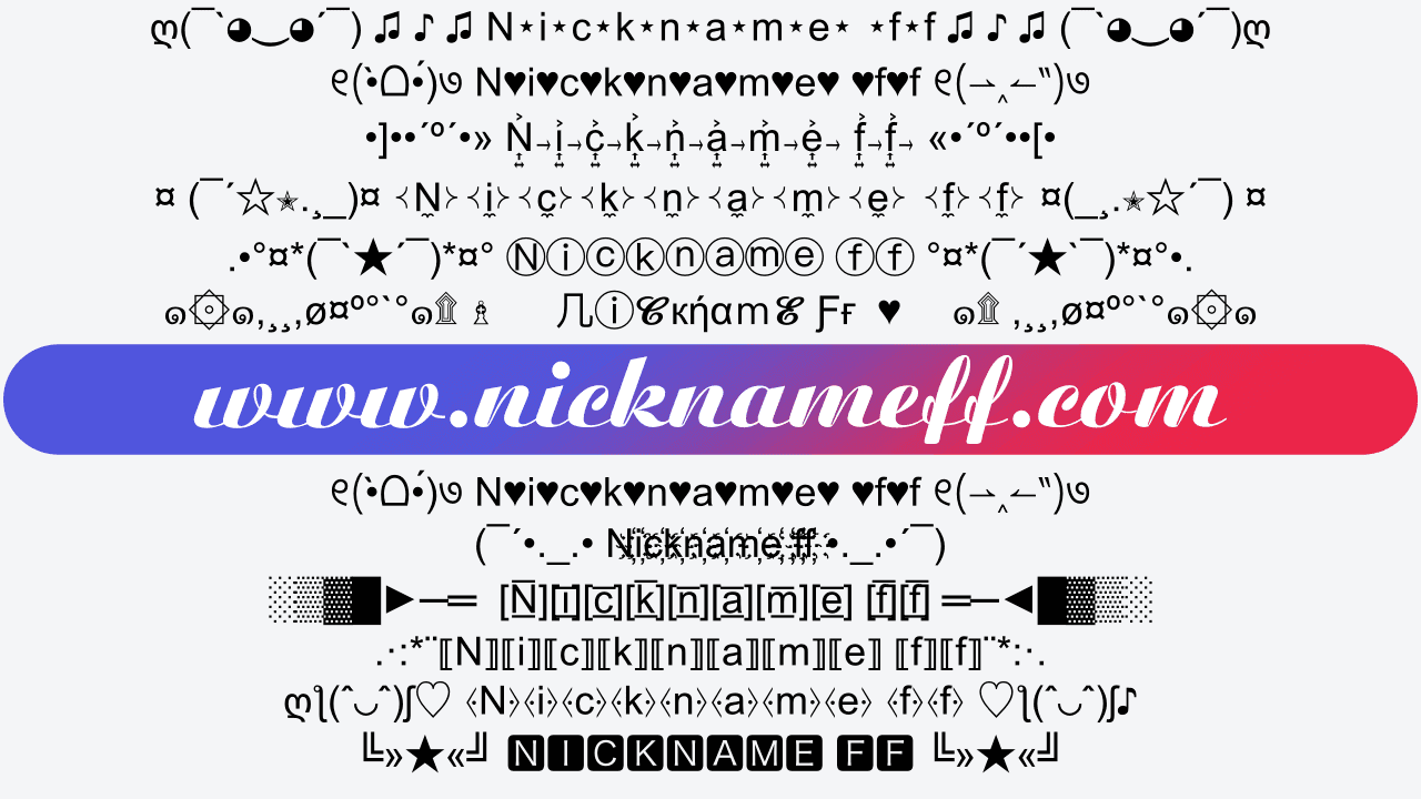 Nickname # ༆ ༆ Generator