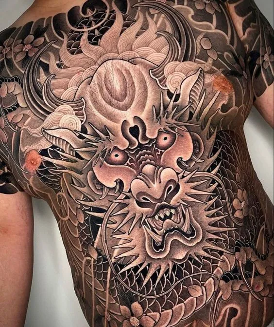 200+ hình xăm đầu rồng bích lưng, kín bụng cực chất - Genztattoo