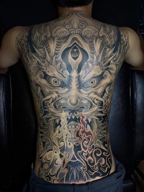 200+ hình xăm đầu rồng bích lưng, kín bụng cực chất - Genztattoo