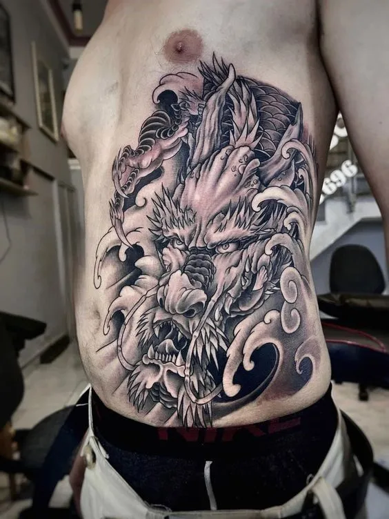 200+ hình xăm đầu rồng bích lưng, kín bụng cực chất - Genztattoo