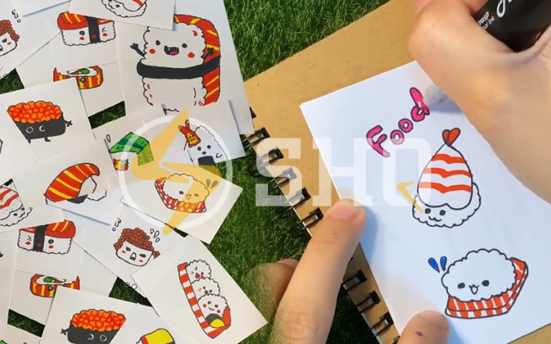 Hướng dẫn vẽ hình sticker cute về đồ ăn đơn giản nhất 2023