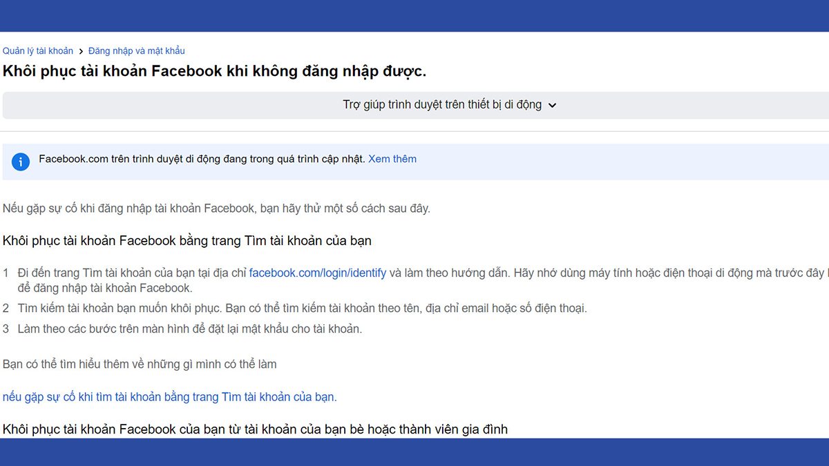 Cách báo cáo nick Facebook mất vĩnh viễn mới nhất 2024