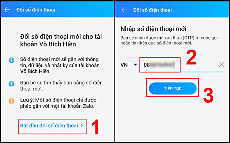 Cách đổi số điện thoại Zalo siêu nhanh trên điện thoại