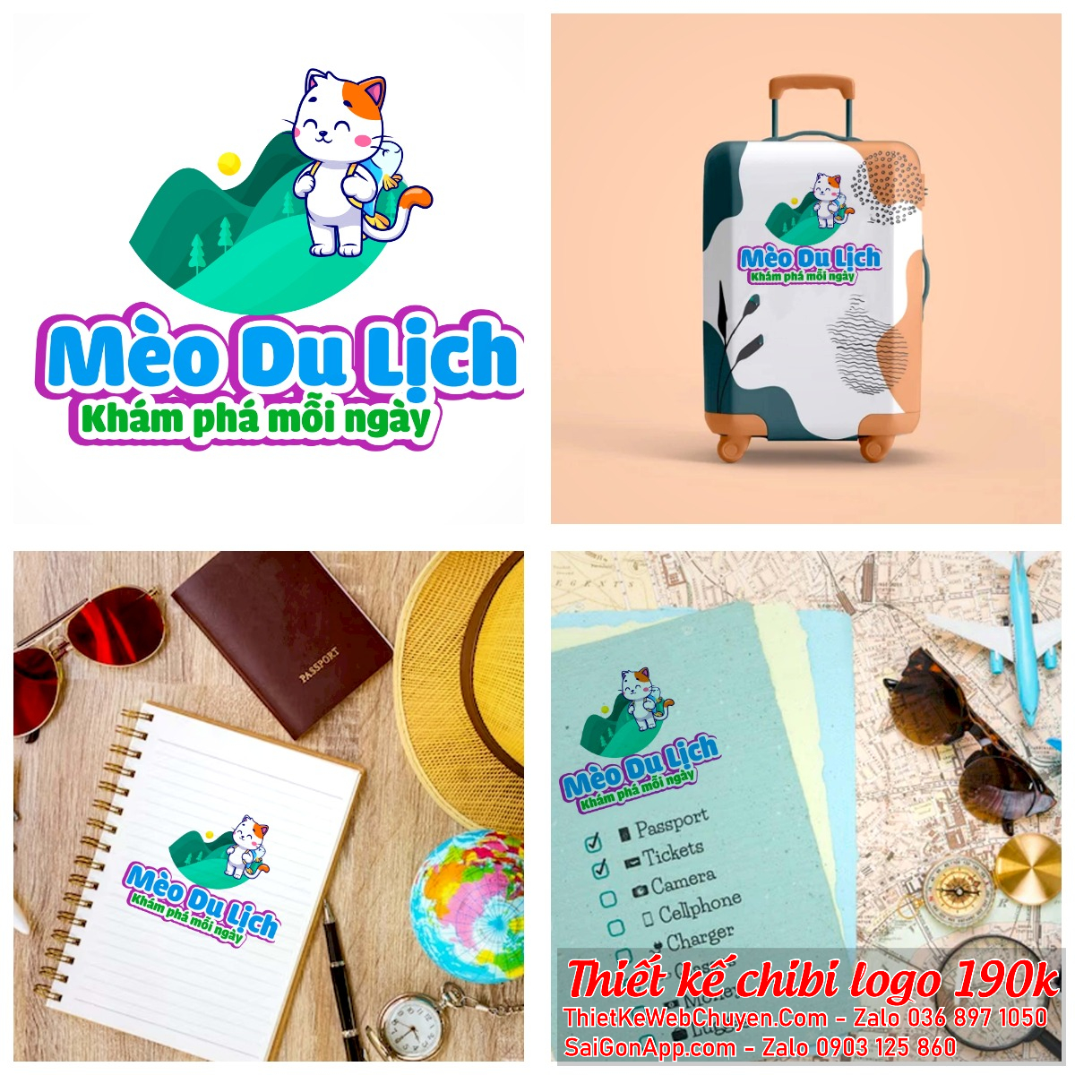 MẪU THIẾT KẾ LOGO CHIBI CON MÈO 190K CUTE DỄ THƯƠNG