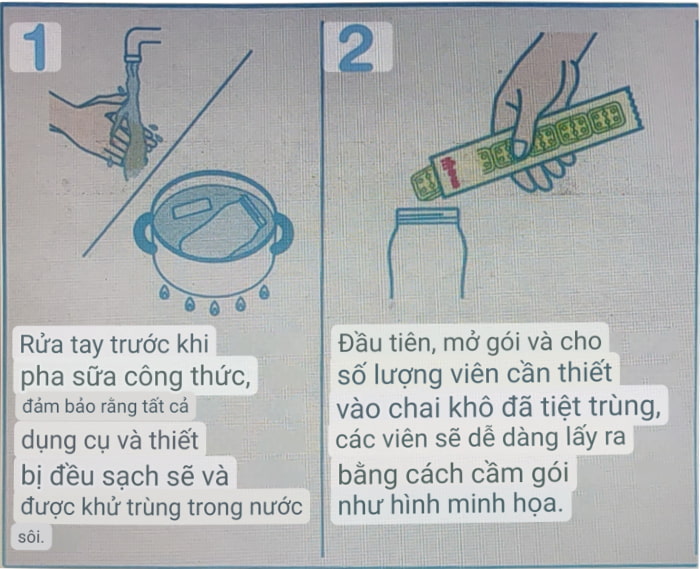 Hướng dẫn cách pha Sữa Meiji Infant Formula dạng thanh nhập khẩu, 0-1 tuổi