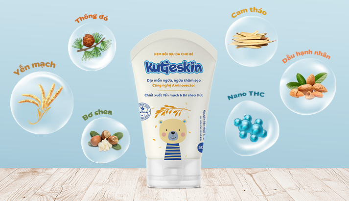 Kutieskin - Bộ sản phẩm chăm sóc chuyên biệt cho da bé