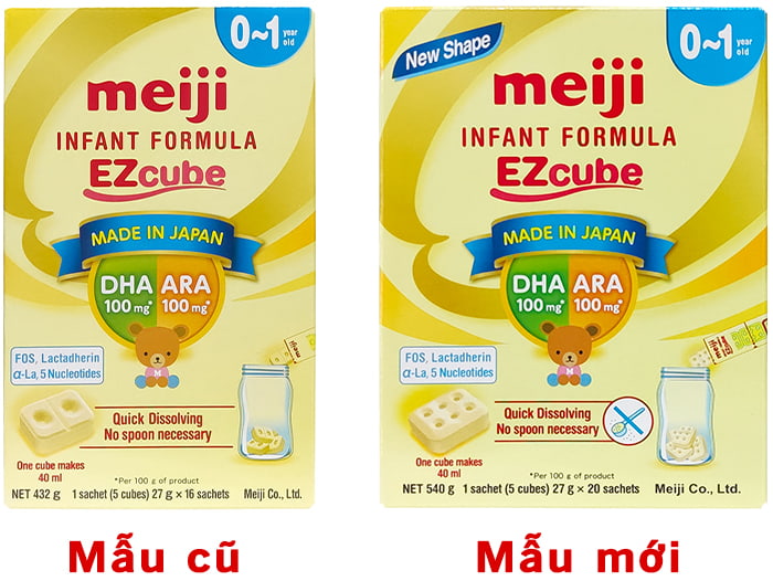 Hướng dẫn cách pha Sữa Meiji Infant Formula dạng thanh nhập khẩu, 0-1 tuổi