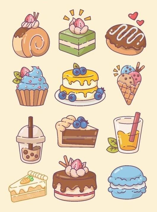 Tổng Hợp Mẫu Sticker Cute Food, Sticker Đồ Ăn Dễ Thương