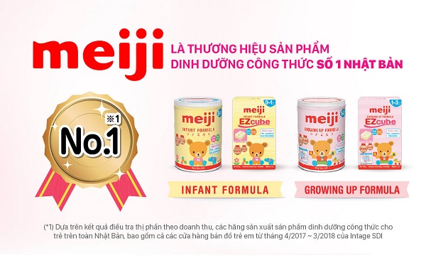 Hướng dẫn cách pha Sữa Meiji Infant Formula dạng thanh nhập khẩu, 0-1 tuổi