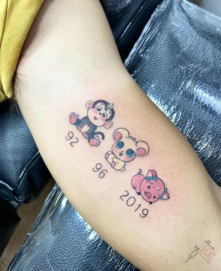 333+ hình xăm gia đình con giáp cực đáng yêu - Genztattoo