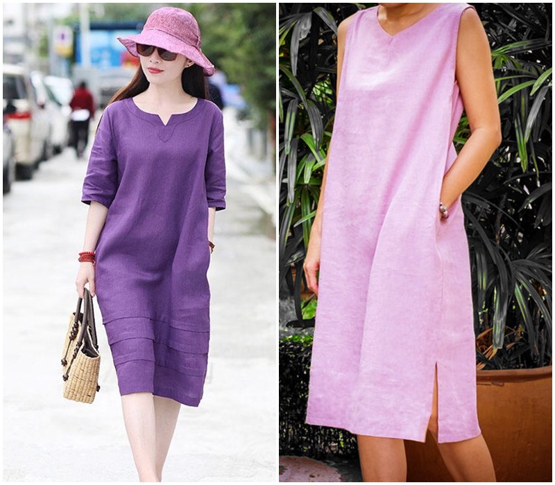 Xu hướng đầm linen suông được chị em yêu thích nhất hiện nay