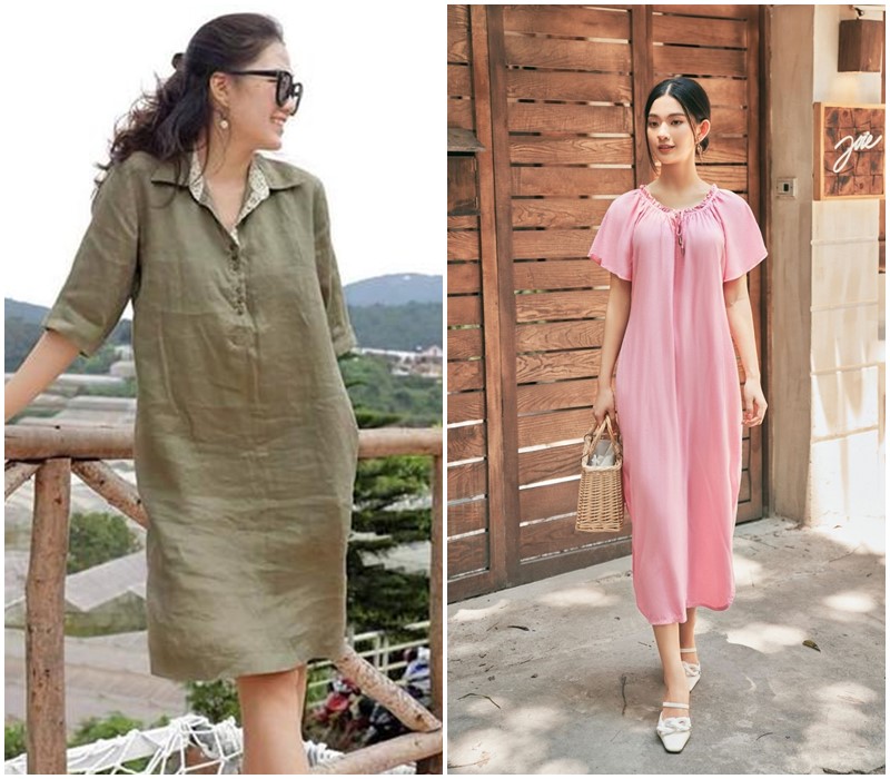 Xu hướng đầm linen suông được chị em yêu thích nhất hiện nay