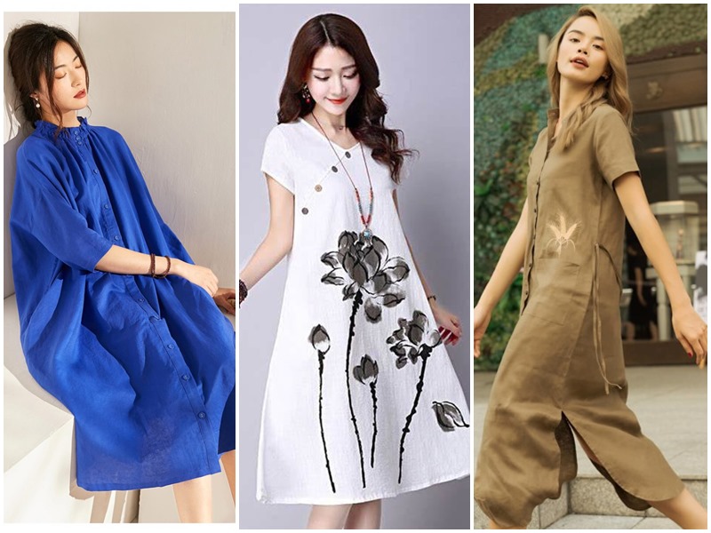 Xu hướng đầm linen suông được chị em yêu thích nhất hiện nay