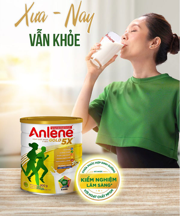 Sữa bột Anlene Gold 5X 800g hương Vani - suachobeyeu.vn