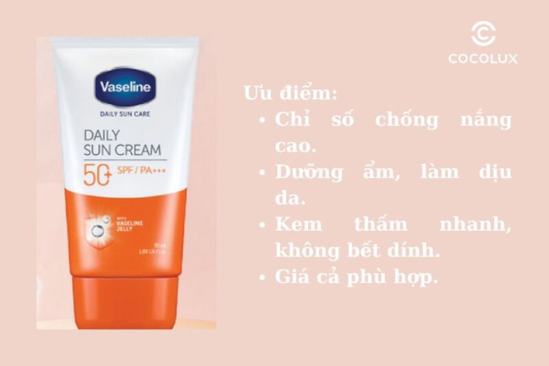 Review Kem Chống Nắng Vaseline Daily Sun Cream Tốt Nhất Cho Mặt