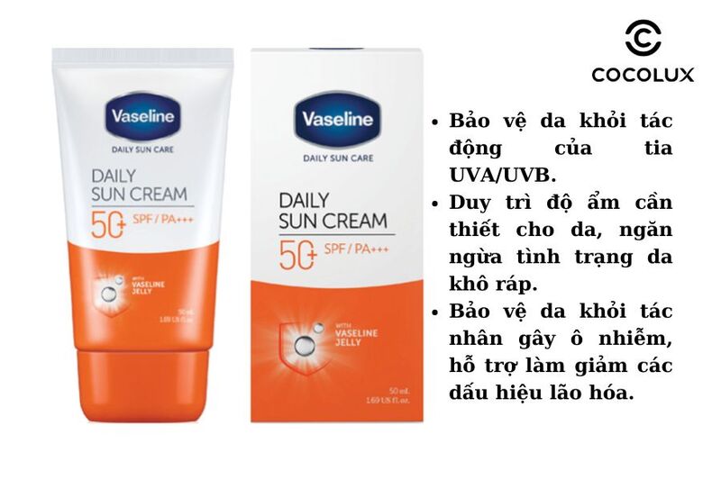 Review Kem Chống Nắng Vaseline Daily Sun Cream Tốt Nhất Cho Mặt