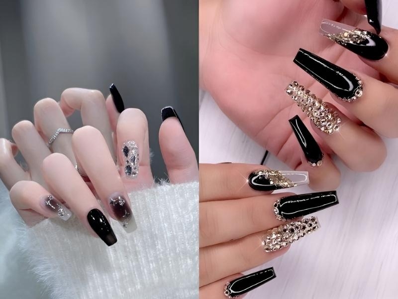 Top 15 mẫu nail đính đá đẹp sang chảnh hot trend