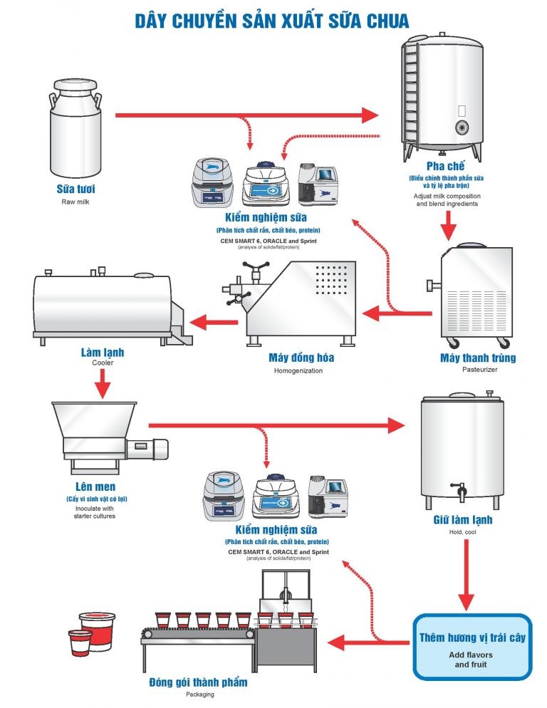 Quy Trình Sản Xuất Sữa Chua Công Nghiệp