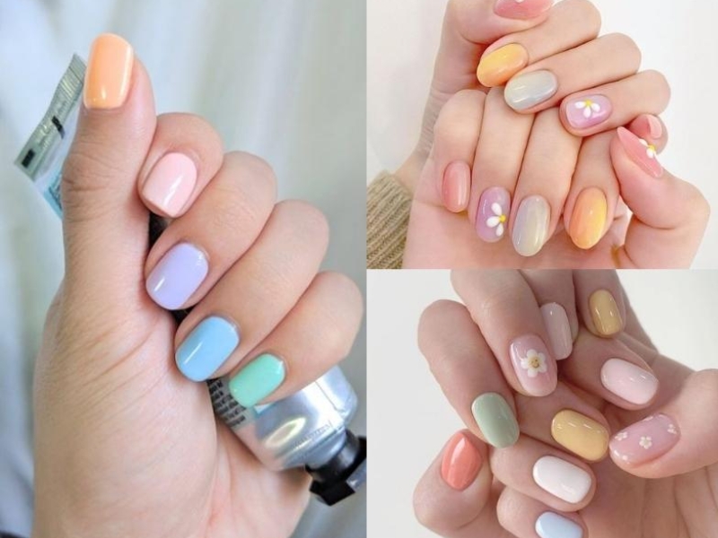 Bật mí những mẫu nail nhiều màu trẻ trung phong cách nhất