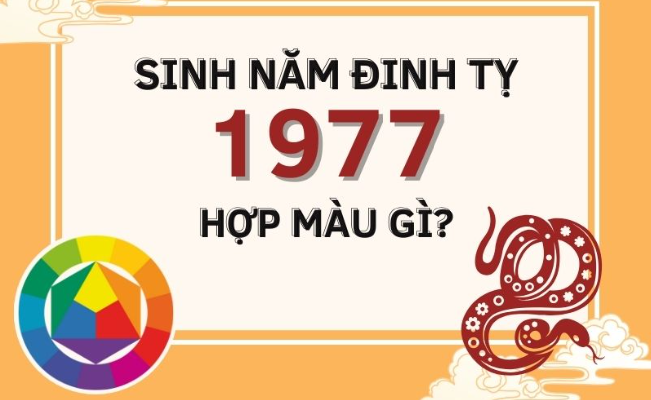 Tuổi Đinh Tỵ 1977 hợp màu gì & khắc màu gì 2024