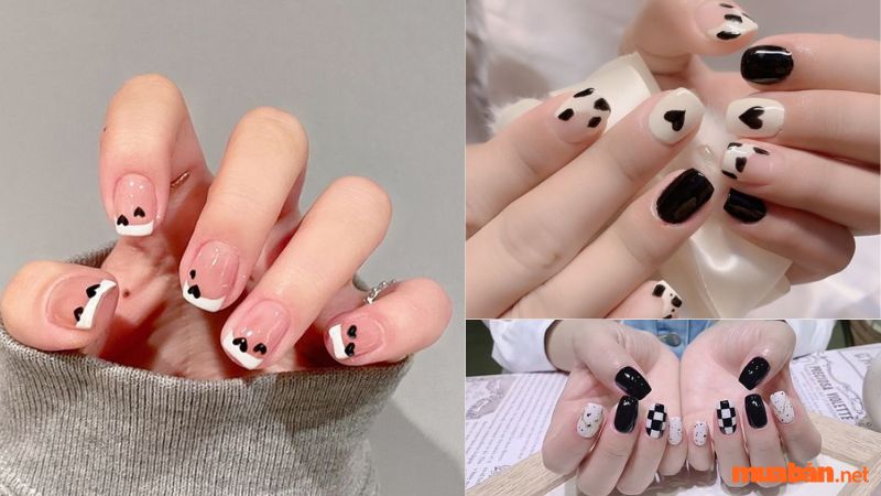 101+ Mẫu nail đen trắng sang trọng, dẫn đầu xu hướng hiện nay