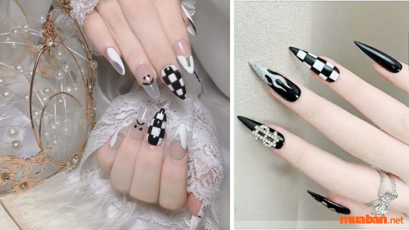 101+ Mẫu nail đen trắng sang trọng, dẫn đầu xu hướng hiện nay