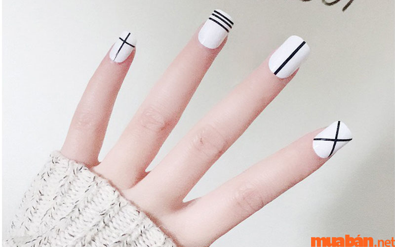 101+ Mẫu nail đen trắng sang trọng, dẫn đầu xu hướng hiện nay