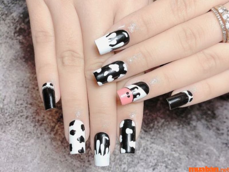 101+ Mẫu nail đen trắng sang trọng, dẫn đầu xu hướng hiện nay