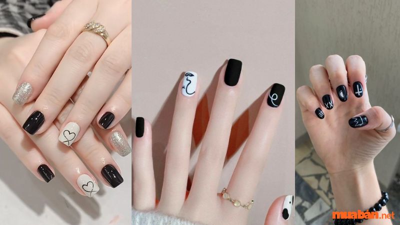 101+ Mẫu nail đen trắng sang trọng, dẫn đầu xu hướng hiện nay