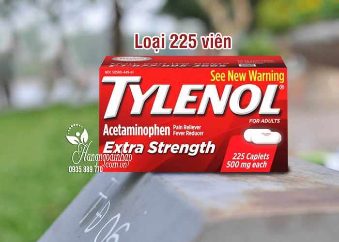 Thực phẩm chức năng Viên uống giảm đau hạ sốt Tylenol Extra Strength 500mg của Mỹ