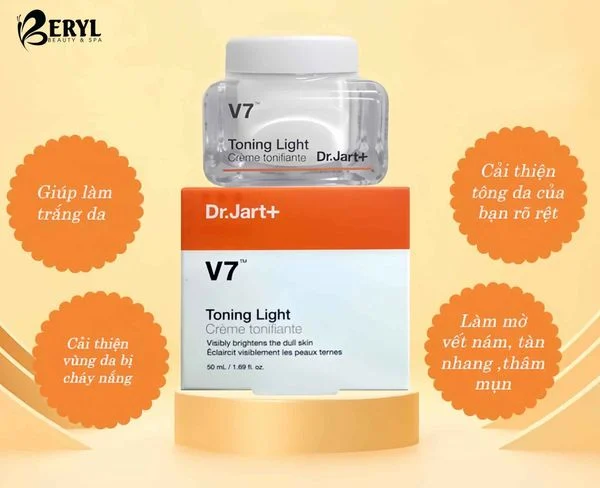 Kem Dưỡng Trắng Da, Trị Thâm Nám V7 Toning Light Dr.Jart+ 50ml Hàn Quốc Chính Hãng