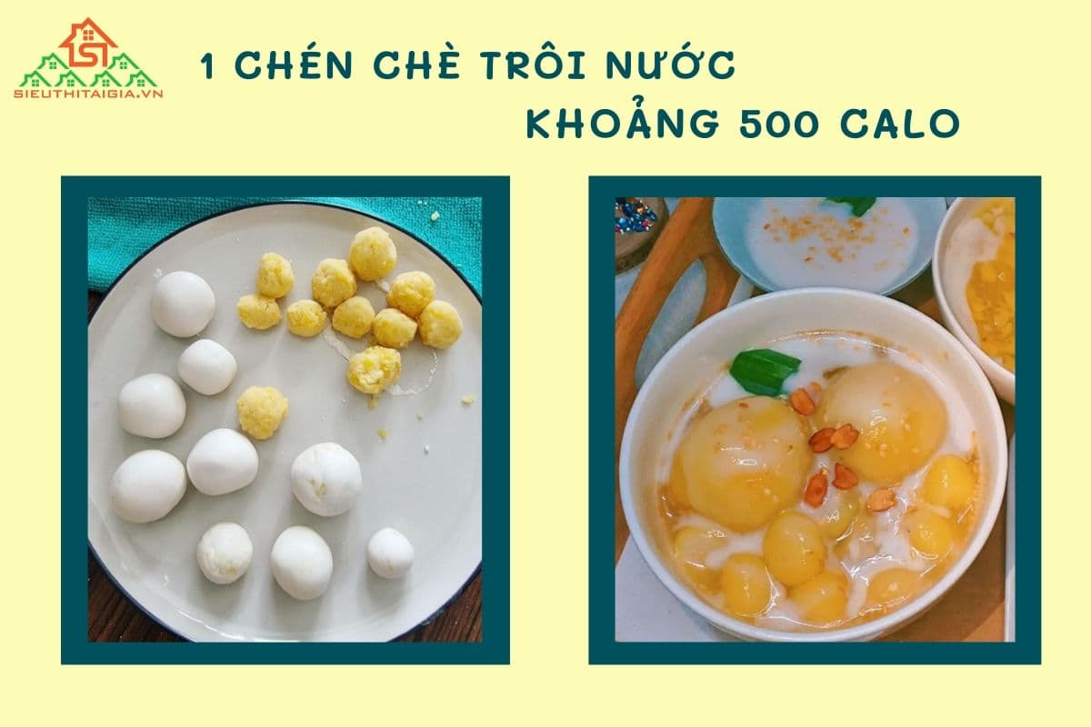 1 cốc chè thái, thập cẩm, sầu riêng và các loại khác bao nhiêu calo?