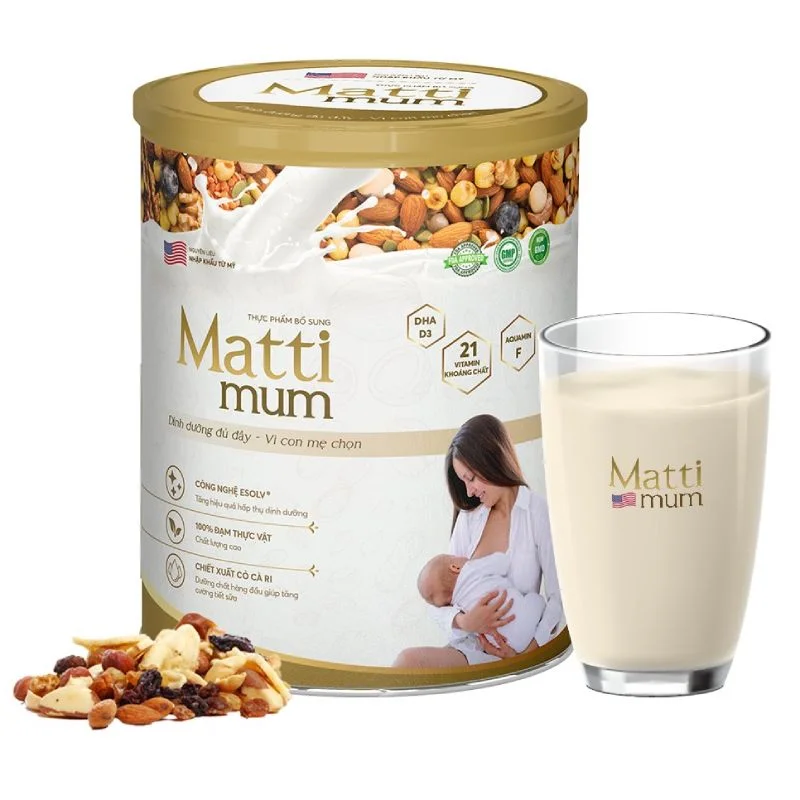 Sữa Hạt Matti Mum Dành Cho Mẹ Bầu Và Mẹ Sau Sinh Hỗ Trợ Lợi Sữa ( Date Mới) 650g