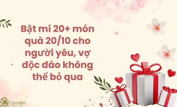 Bật mí 20+ món quà 20/10 cho người yêu, vợ độc đáo không thể bỏ qua