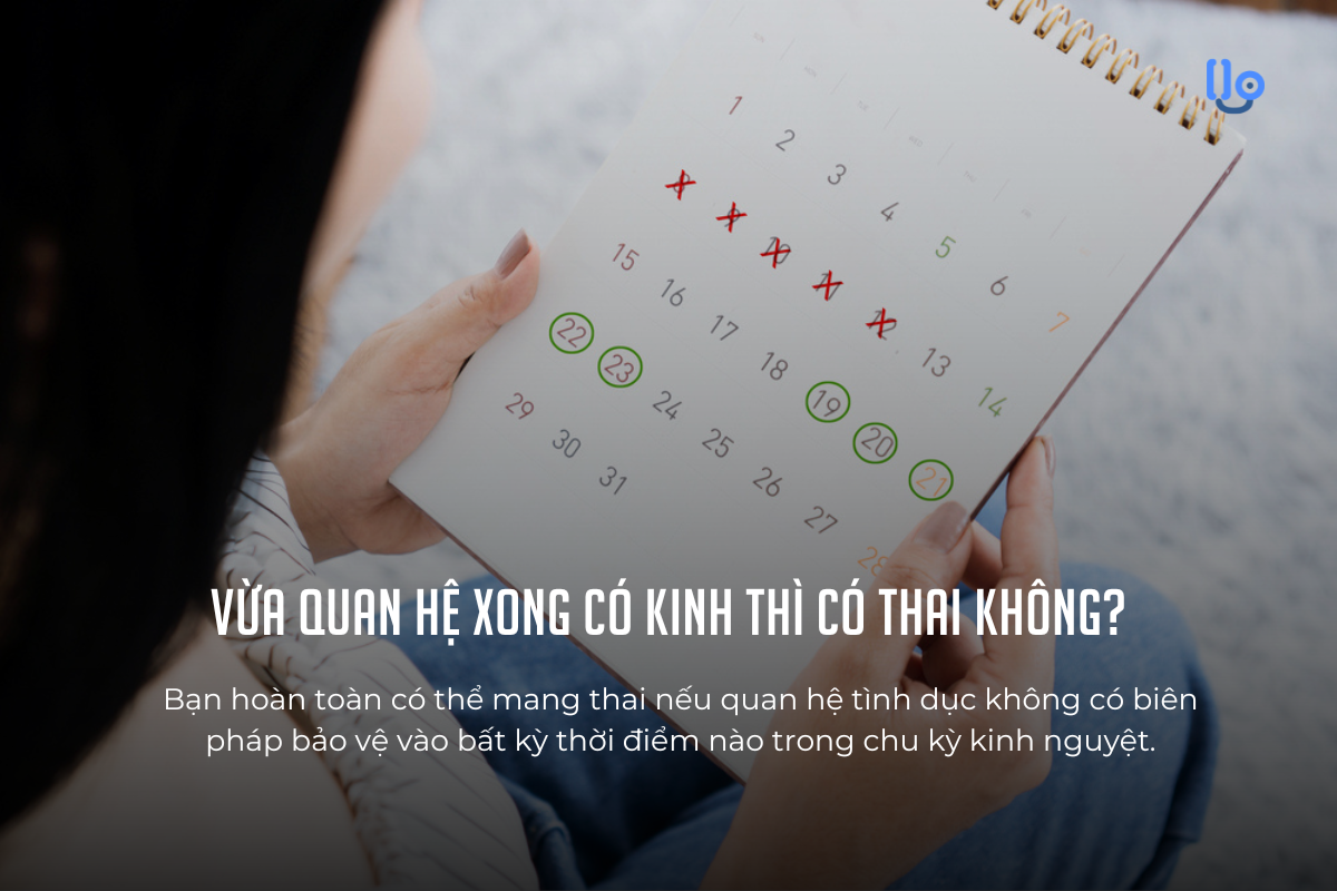 Giải đáp: Vừa quan hệ xong có kinh thì có thai không?