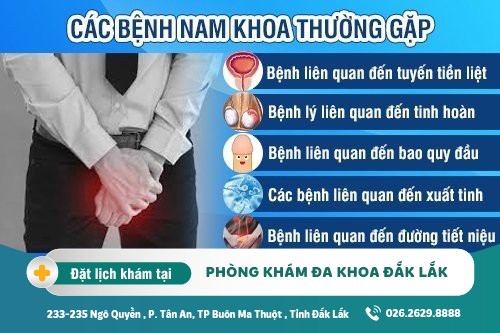 Địa chỉ phòng khám nam khoa chất lượng cao tại khu vực Đắk Lắk