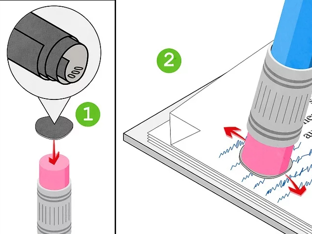 Giải pháp tẩy mực bút bi trên giấy khi viết sai