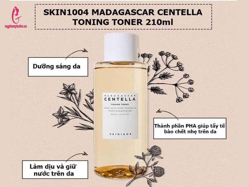 Nước Hoa Hồng Rau Má Skin1004 Madagascar Centella Toning Toner 210ml