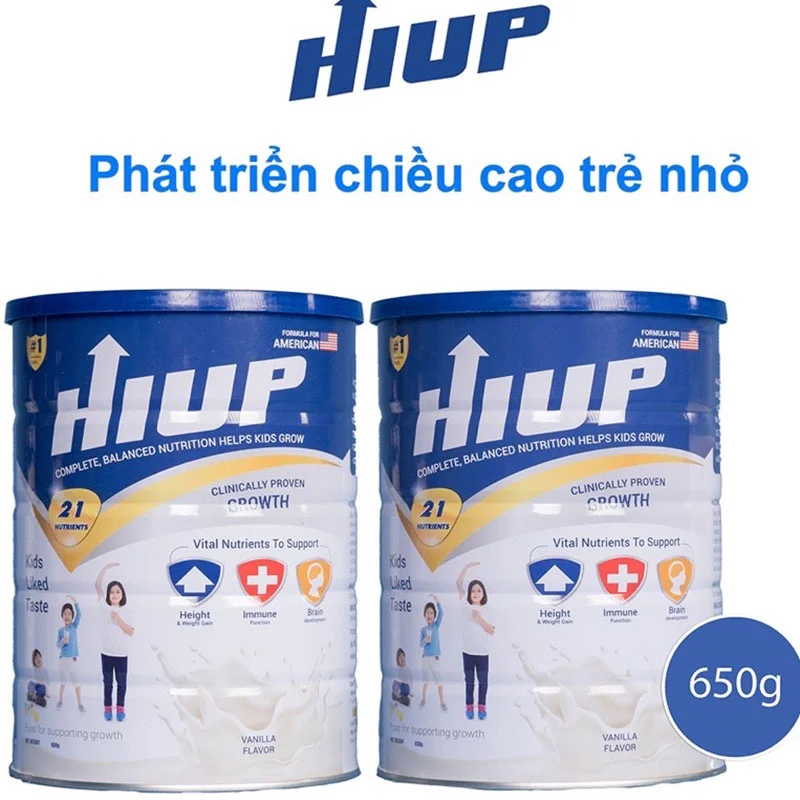 Sữa tăng chiều cao Hiup 650gr (cho bé 3 - 18 tuổi)