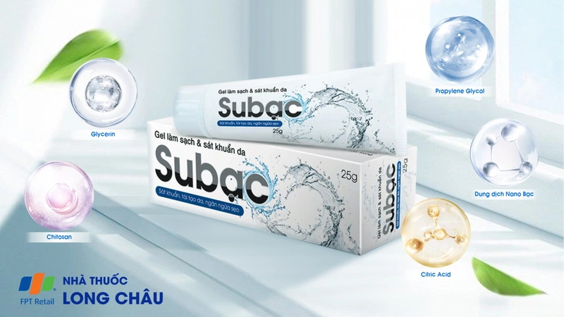 Gel làm sạch da và kháng khuẩn Subạc Spaphar tái tạo da, ngăn ngừa sẹo (25g)