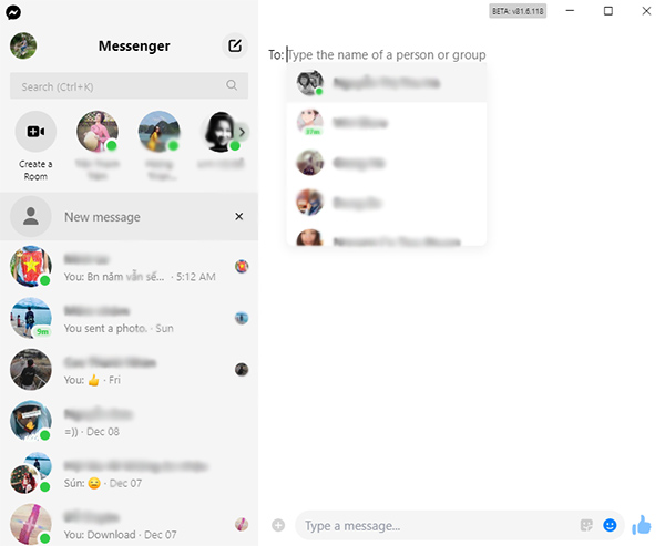 Messenger cho Windows 21.0 Chat Facebook miễn phí trên máy tính