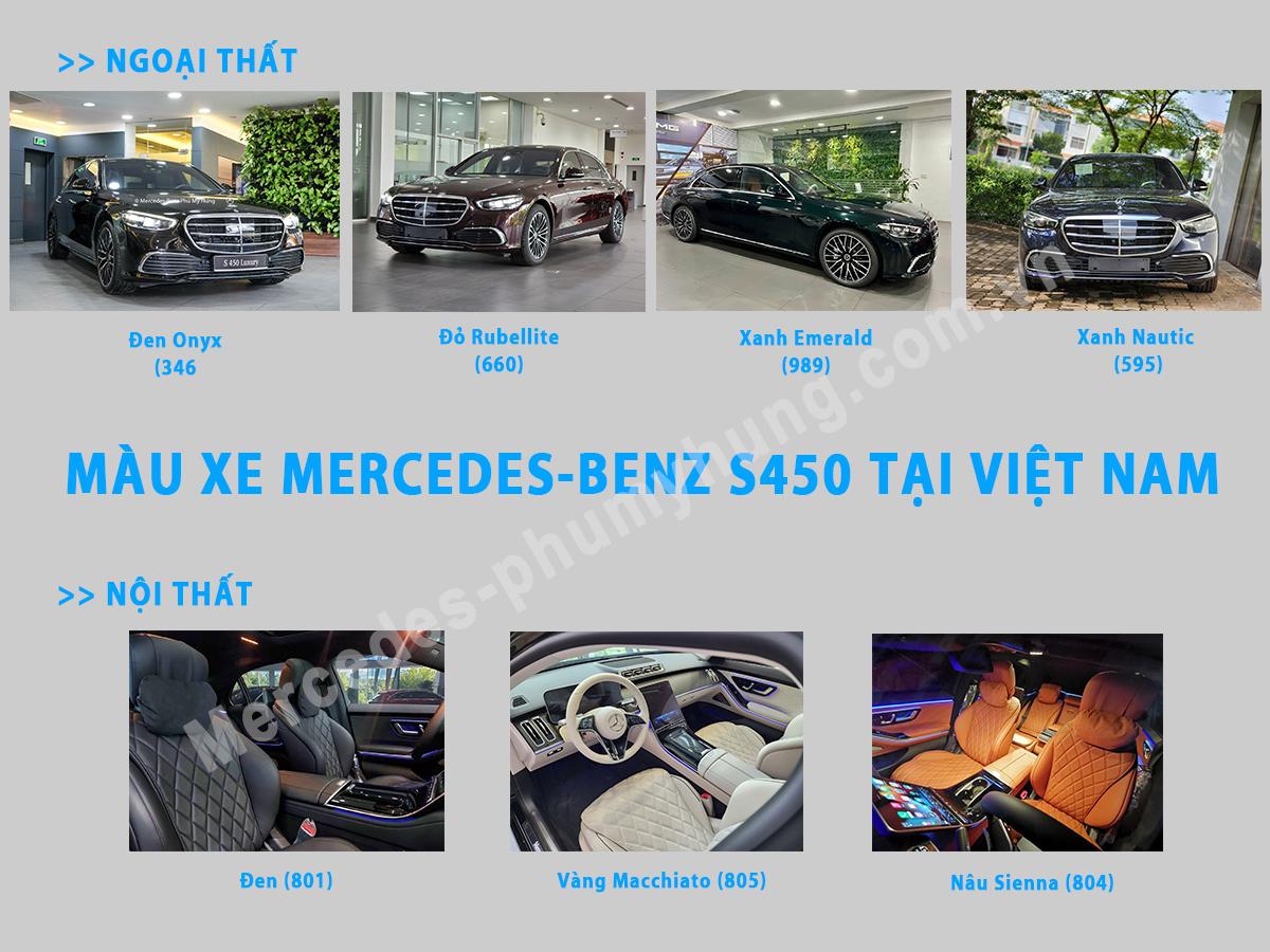 Màu xe S450 >> Mercedes Phú Mỹ Hưng