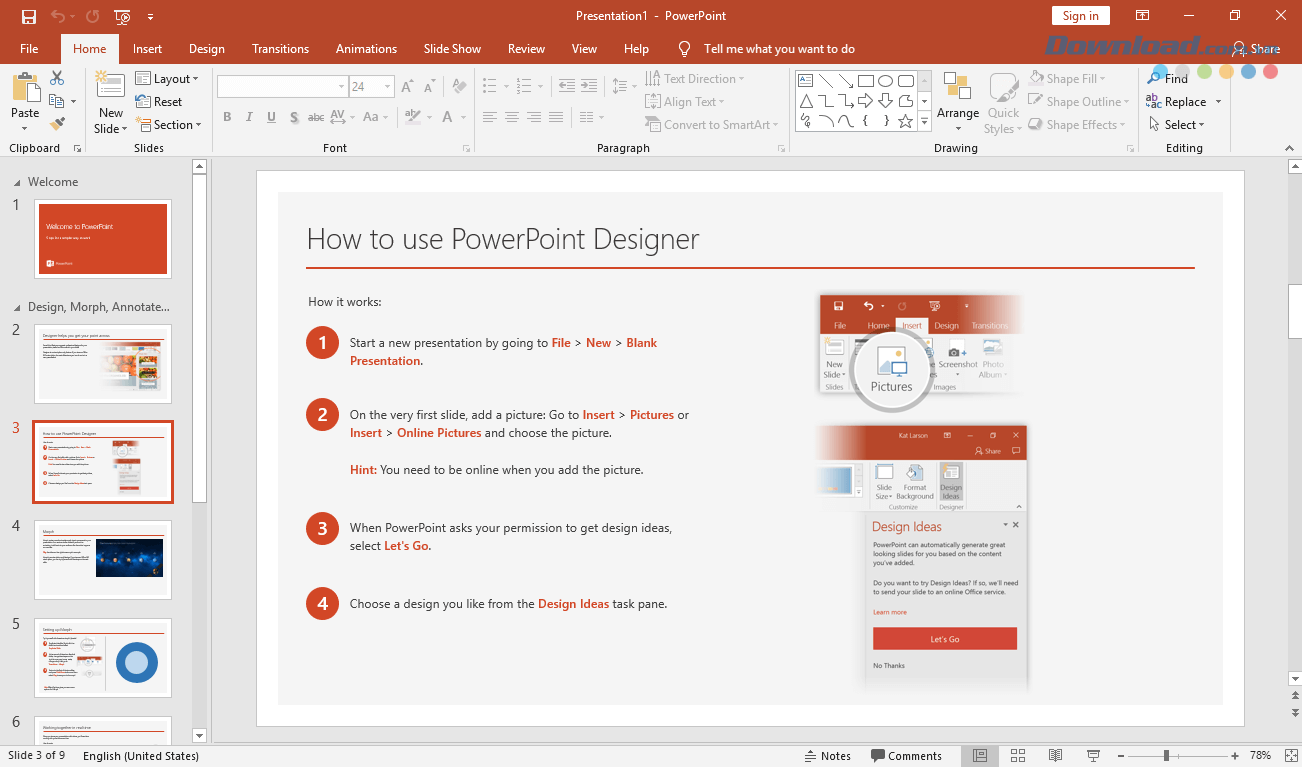 Microsoft PowerPoint 2016/2019/2021 Phần mềm tạo bài thuyết trình, tạo Slide