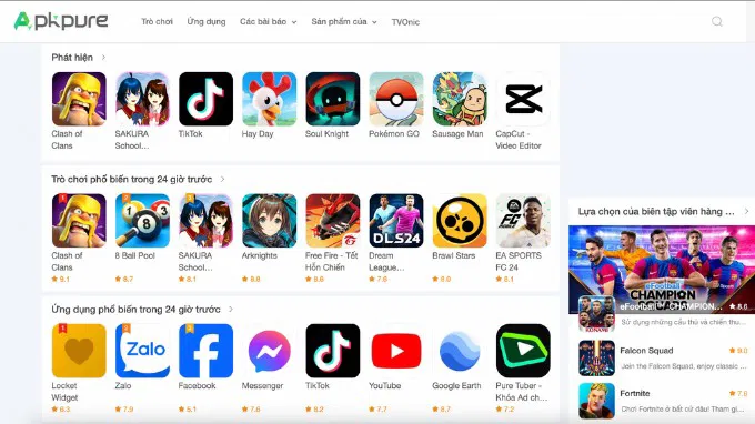 Top 10 app tải game miễn phí trên thiết bị Android, iOS và PC